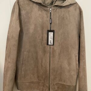 Men's Taupe Suede Jacket